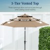 Best Choice Products 10ft 3-Tier Patio Umbrella, Market Sun Shade w/ Tilt Adjustment, Easy Crank - 3 of 4