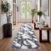 Soft Modern Cow Print Shaggy Area Rug Plush Fluffy Non Slip Large Living Room Rug - 4 of 4