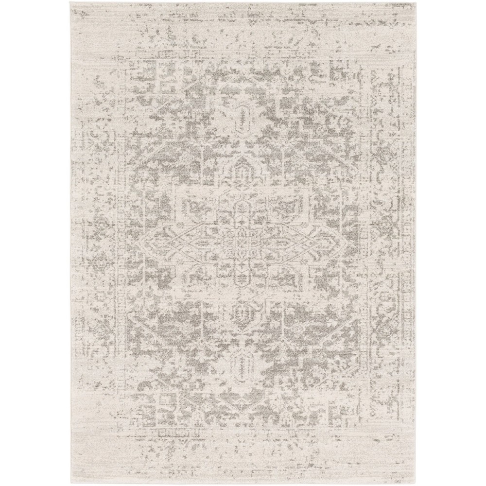 Photos - Area Rug Livabliss 3'11"x5'7" Worsham Traditional Rug Cream: Medium Pile, Fade & Stain-Resistant, Indoor Use