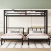 TIRAMISUBEST Twin over Twin & Twin Bunk Beds for 3, Metal Triple Bunk Bedframe with Ladder and Guardrail for Kids Bedroom - 2 of 4