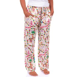 Candy Land Game Pajama Pants Women's AOP Board Game Adult Lounge Bottoms Multicolored - 1 of 4