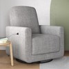 DHP Step Swivel Accent Chair with USB, Light Gray Linen - 2 of 4