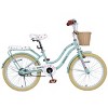 INFURNIC Bicycles Girls Bike with Basket for Kids 20 Inch Steel Frame Caliper and Band Brakes, Green, 53.2"*22.5"*35.8" - 4 of 4