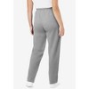 Woman Within Plus Size Tall Side Stripe Cotton French Terry Straight-Leg Pant - 3 of 4