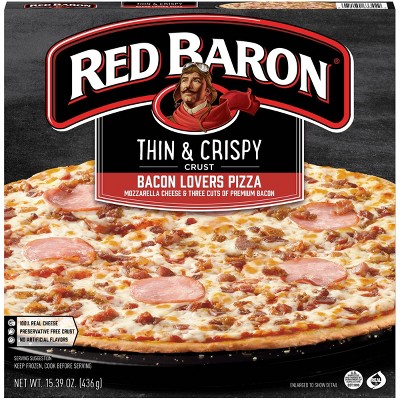 Red Baron Thin Crust Bacon Lovers Frozen Pizza - 15.39oz