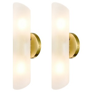 Claxy Modern Brass 2-Light Cylinder Sconce Lighting Set of 2 - 1 of 4