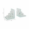 Decorative Glass Orb Bookends for Home Decor - Modern Book Ends for Office Desk, Home Library, or Entryway Accent - Set of 2, 6", Clear & Frost - 4 of 4