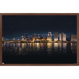 Trends International Cityscapes - Pittsburgh, Pennsylvania Framed Wall Poster Prints - 1 of 4