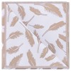 INSPIRE CHIC Men's Feather Pattern Pocket Square with Embroidered Edge - 4 of 4