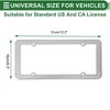 Unique Bargains Stainless Steel Car Front Rear License Plate Holder 4 Hole Silver Tone 1 Pc - 4 of 4