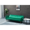 Vynxaria Velvet Sofa Bed - Stylish & Compact with Golden Metal Legs for Small Spaces - 4 of 4