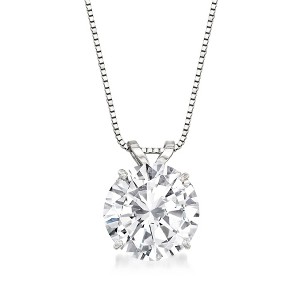 Ross-Simons 3.00 Carat CZ Solitaire Necklace in 14kt White Gold - 1 of 4