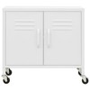 VidaXL Storage Cabinet White 23.6"x13.8"x22" Steel - 3 of 4