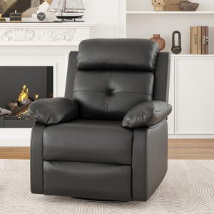 NicBex Small Swivel Rocker Recliner Chair,Upholstered Recliner for Adults with Adjustable Backrest,Armchair for Living Room,Bedroom,Apartment - 1 of 4