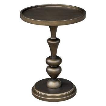Ashley Pedestal Accent Table Bronze - Madison Park