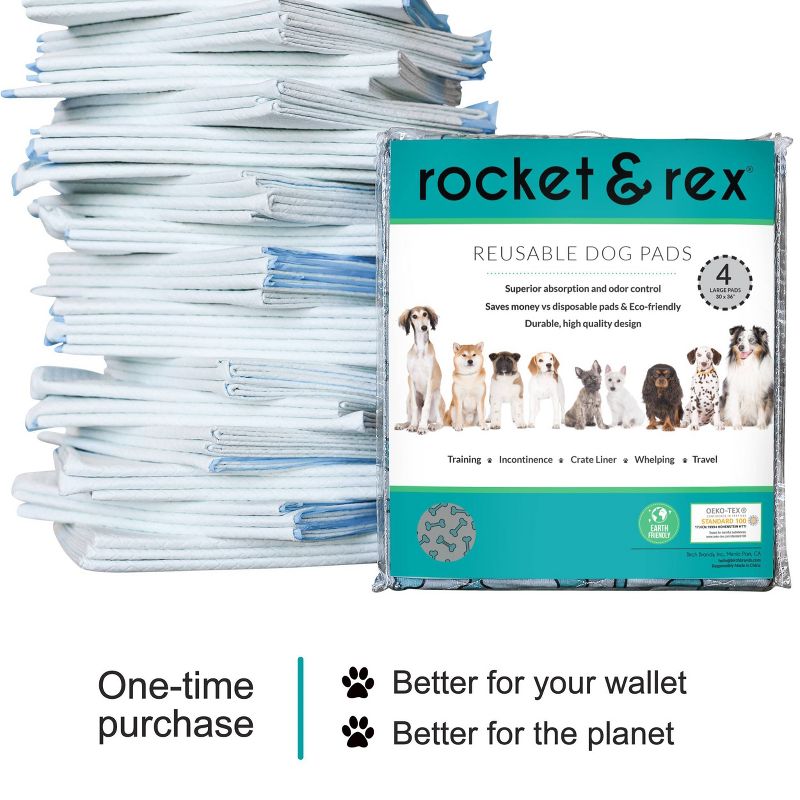 rocket & rex Washable Reusable Pee Pads for Dogs - L, 5 of 13