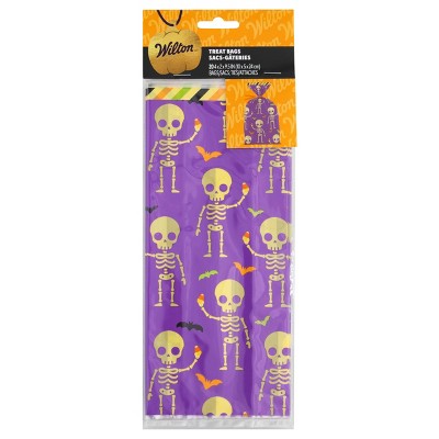 Wilton Halloween 20ct Skeleton Resealable Treat Bags