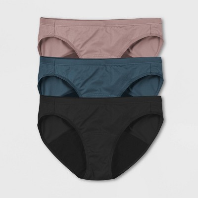 Hanes Women's 3pk Fresh And Dry Leakproof Bikini Underwear - Colors May ...