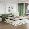 King Size Upholstered Storage Beds with Deep Button Tufting and Footboard - 4 of 4