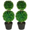 NicBex Artificial Tree Faux Plants 23.5" Artificial 2 Ball Boxwood Topiary Tree in Pot, Room Decor for Home, Porch - 3 of 4