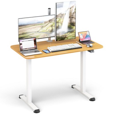 Tangkula Electric Standing Desk Adjustable Stand up Computer Desk Anti-collision