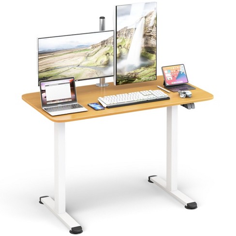 Tangkula Electric Standing Desk Adjustable Stand Up Computer Desk Anti ...