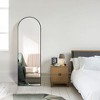 LOVMOR Full Length Mirror, Arched-Top Full Body Mirror with Stand, Floor Mirror & Wall-Mounted Mirro - 4 of 4