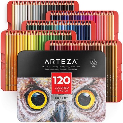 Arteza Professional Colored Pencils, Assorted Colors, Set for Adults Artists - 120 Pack (ARTZ-8361)