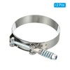 Unique Bargains 304 Stainless Steel T-Bolt Connecting Hose Clamps 2 Pcs - 3 of 4