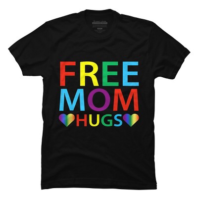 Adult Design By Humans Free Mom Hugs Hears Pride By Avocato T-Shirt