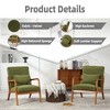 23"W Accent Chair Padding Lounge Arm Chair with Cushion and Pillow, Velvet/PU-ModernLuxe - 4 of 4