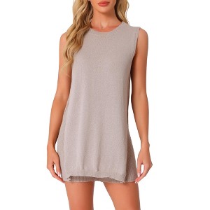 INSPIRE CHIC Women's Sleeveless Soft Knit 2 Piece Tank Top Lounge Set Biker Shorts Set Outfits - 1 of 4