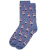 Memoi Women's Festive Flamingo Holiday Crew Socks - 3 of 3