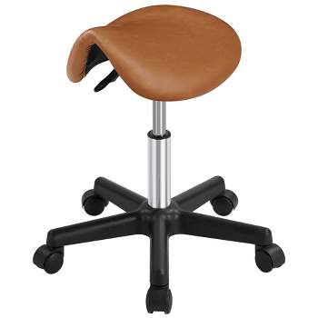 Yaheetech Rolling Saddle Stool Hydraulic Adjustable Salon Chair