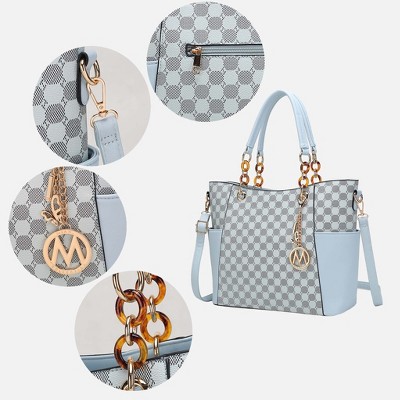 MKF Collection Large Tote Bag Circular Print Vegan Leather with Wallet 2-Piece Set, Merlina – MKF Collection by Mia K - Cognac — фото 5