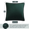 PiccoCasa Decorative Velvet Square Solid Cushion Throw Pillow Covers 2 Pcs - 4 of 4