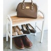 Yamazaki Home - Shoe Organizer & Bench (18" H) - Steel + Wood - White - 2 of 4
