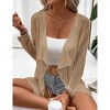 BLUEMING Womens Open Front Cardigan Extra Lightweight Crochet Cardigan Beach Sheer Sweater Cover Up Tops - 3 of 4