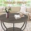 Lirago 31.69" Round Coffee Table 2 Tier Modern Wooden Cocktail Table with Metal Base for Living Room Office Sturdy and Elegant Design Gray - 4 of 4