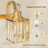 Bathroom Vanity Light Fixtures Modern Crystal Vanity Light Fixtures Over Mirror, Modern Crystal Wall Lighting with Square Shade - 3 of 4