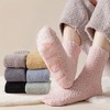 Anna-Kaci 3 Pairs Women's Plush Non-Slip Crew Socks with Thick Fleece Lining and Cozy Warm Fit - 2 of 4