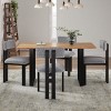 Fabric Upholstered Dining Chairs Set Of 2,Dining Room Chair With U Shaped Seats And Metal Legs,Kitchen Armless Dining Chair-Coolbibila - 2 of 4