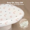 KeaBabies Bassinet Sheet for Baby Girls, Boys, 2-Pack Isla Fitted Bassinet Sheets, Bassinet Mattress Sheets - 4 of 4