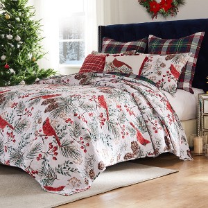 3-Piece Reversible Quilt Set, Cardinal Plaid, by Greenland Home Fashions - 1 of 4