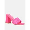 Lust Look Braided Satin Block Sandals Women - 2 of 4