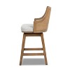 Bahama 30" Cane Rattan High-Back Swivel Counter Stool with Recessed Arms - 3 of 4