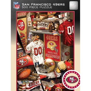 MasterPieces 500 Piece Puzzle - San Francisco 49ers Locker Room - 15"x21" - 1 of 4