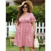LXT-Plus Size  A Line Flowy Midi Dresses Plus Size Floral Party Dress - 3 of 4