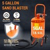 5 Gallon Sand Blasting Machine, 60-110 Psi Pressure Air Sand Blasting Kit w/4 Ceramic Nozzles & Oil-Water Separator,  for Stain Removal Paint - 2 of 4
