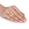 EVERLY JEWELRY | Rose Plated Sterling Silver w/ 30ct TGW 20x18mm Simulated Champagne Cat Eye Plated Ring - 3 of 3